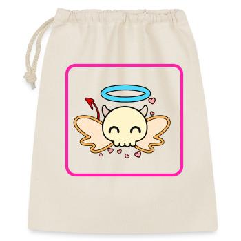 Skull Angel - Geschenkbeutel aus Baumwolle (40 x 50 cm) - Natur - Vorne