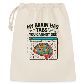 Colorful brain with hidden tabs - Gift Bag 40 x 50 cm - nature - Front