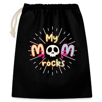 Mom Rocks Vektor - Geschenkbeutel aus Baumwolle (40 x 50 cm) - Schwarz - Vorne