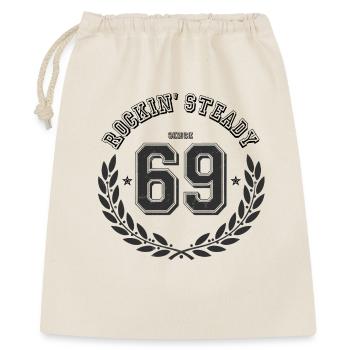 Vintage 69 Rockin' Steady since 69 - Geschenkbeutel aus Baumwolle (40 x 50 cm) - Natur - Vorne
