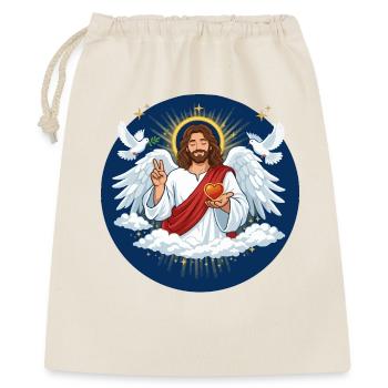 Amour céleste : Jésus avec le cœur - Sac cadeau 40 x 50 cm - nature - Devant