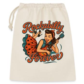 Rockabilly Forever: Rockabella with electric guitar - Gift Bag 40 x 50 cm - nature - Front
