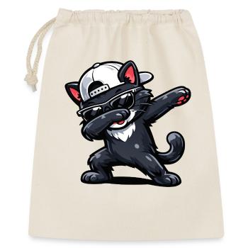 Chat en train de faire du dab - Sac cadeau 40 x 50 cm - nature - Devant