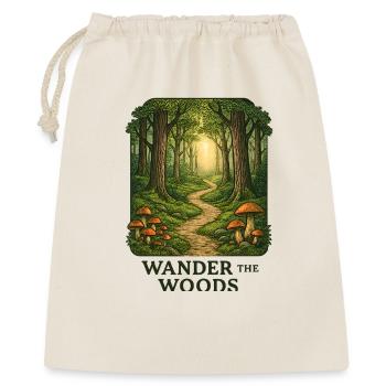 Waldpfad Wander durch den Wald - Geschenkbeutel aus Baumwolle (40 x 50 cm) - Natur - Vorne