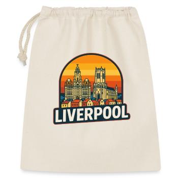 Vintage Liverpool Skyline Retro Sunset Design - Gift Bag 40 x 50 cm - nature - Front