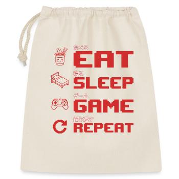 Eat, Sleep, Game, Repeat - Gaming Quote T-Shirt - Gift Bag 40 x 50 cm - nature - Front