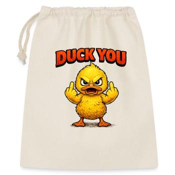 Canard, espèce de canard drôle de dessin animé - Sac cadeau 40 x 50 cm - nature - Devant