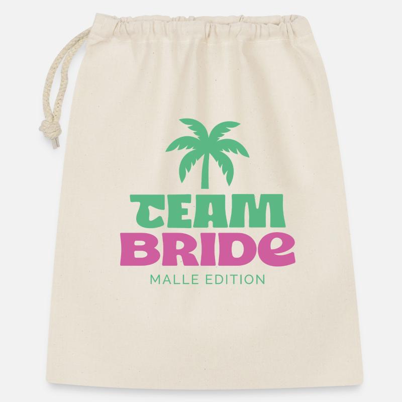 TEAM BRIDE – MALLE EDITION - Geschenkbeutel aus Baumwolle (40 x 50 cm) - Natur