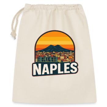 Naples, Italie, Retro Sunset Skyline du Vésuve - Sac cadeau 40 x 50 cm - nature - Devant