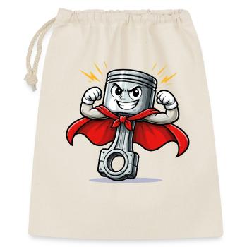 Mechanikers Superheld Piston - Geschenkbeutel aus Baumwolle (40 x 50 cm) - Natur - Vorne