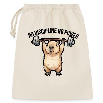 Capybara Gym Lustiges Workout Tierdesign - Geschenkbeutel aus Baumwolle (40 x 50 cm) - Natur - Vorne