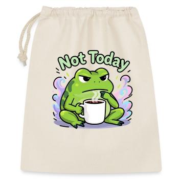 Nicht heute, Froschkaffee - Geschenkbeutel aus Baumwolle (40 x 50 cm) - Natur - Vorne