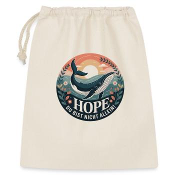 Hope/ Timmy der Wal in der Ostsee - Geschenkbeutel aus Baumwolle (40 x 50 cm) - Natur - Vorne