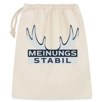meinungsstabil Dickkopf Sturschädel Sturkopf - Geschenkbeutel aus Baumwolle (40 x 50 cm) - Natur - Vorne