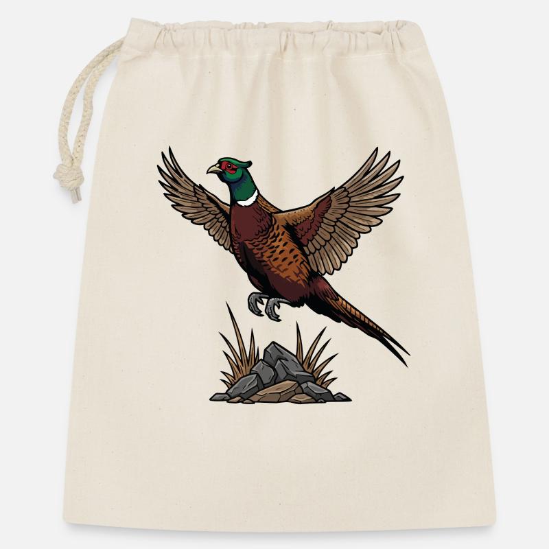 Ring-necked Pheasant in Flight Wild Nature - Gift Bag 40 x 50 cm - nature
