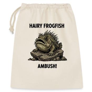 Haarige Muschizes, hinterhalten Froschfische Schwarzes Meer in einen Hinterhalt - Geschenkbeutel aus Baumwolle (40 x 50 cm) - Natur - Vorne