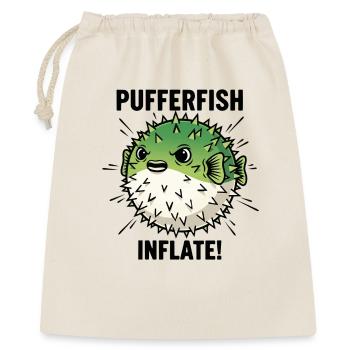 Poisson Globe Danger Inflate Pufferfish Noir - Sac cadeau 40 x 50 cm - nature - Devant