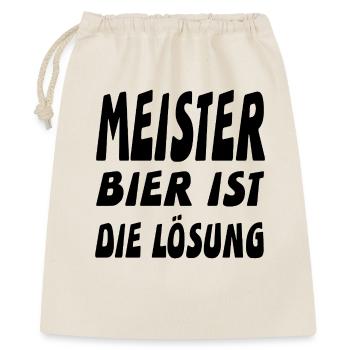 Meister - Geschenkbeutel aus Baumwolle (40 x 50 cm) - Natur - Vorne
