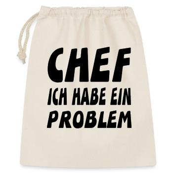 Chef - Geschenkbeutel aus Baumwolle (40 x 50 cm) - Natur - Vorne