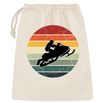 Snowmobile gift Retro snowmobile - Gift Bag 40 x 50 cm - nature - Front