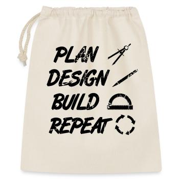 Plan Design Build Repeat - Gift Bag 40 x 50 cm - nature - Front