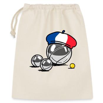 La French Triplette - France pétanque - Sac cadeau 40 x 50 cm - nature - Devant