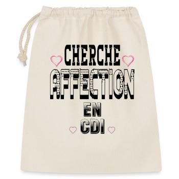 Cherche Affection en CDI - Sac cadeau 40 x 50 cm - nature - Devant
