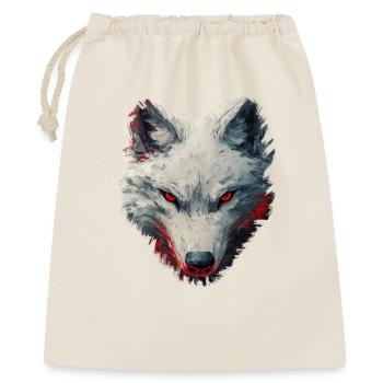 Wolf-Design - Geschenkbeutel aus Baumwolle (40 x 50 cm) - Natur - Vorne