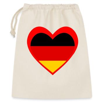 Rotes Deutschland Herzflagge – Liebe und Stolz - Sac cadeau 40 x 50 cm - nature - Devant
