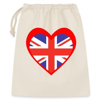 United Kingdom Heart – Love for the UK - Sac cadeau 40 x 50 cm - nature - Devant