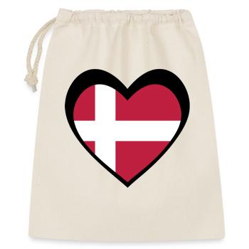 Danmark Sort Hjerte – Kærlighed til Danmark - Sac cadeau 40 x 50 cm - nature - Devant