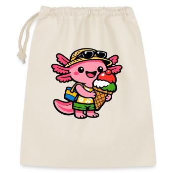Sonnige Eis-Kreatur mit Hut - Geschenkbeutel aus Baumwolle (40 x 50 cm) - Natur - Vorne