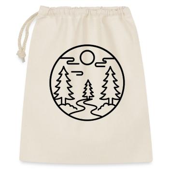 Silhouette du Chemin de la Forêt Lunaire - Sac cadeau 40 x 50 cm - nature - Devant