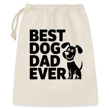 Meilleur Papa Canin de Tous les Temps – Motif Canin - Sac cadeau 40 x 50 cm - nature - Devant