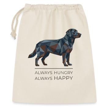 Labrador Low-Poly - Always hungry, always happy - Gift Bag 40 x 50 cm - nature - Front