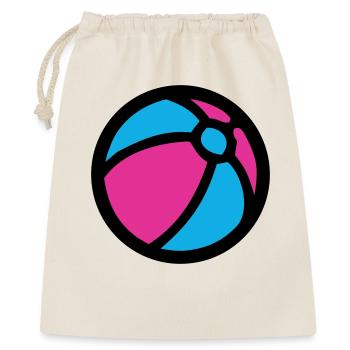 Wasserball Strand Sommer Icon - Geschenkbeutel aus Baumwolle (40 x 50 cm) - Natur - Vorne