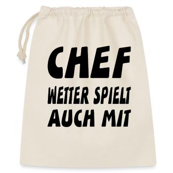 Chef - Geschenkbeutel aus Baumwolle (40 x 50 cm) - Natur - Vorne