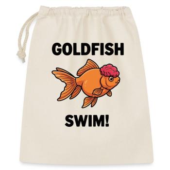 Poisson Rouge Oranda Schwimmen Goldfisch Zen - Geschenkbeutel aus Baumwolle (40 x 50 cm) - Natur - Vorne