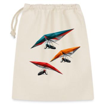 Polygon Hang Gliders Trio - Geschenkbeutel aus Baumwolle (40 x 50 cm) - Natur - Vorne