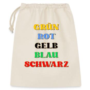 Psychologischer Test Farben - Geschenkbeutel aus Baumwolle (40 x 50 cm) - Natur - Vorne