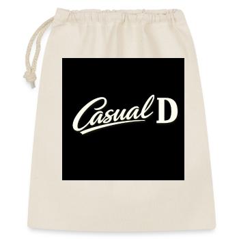 Casual D Vintage Schrift - Geschenkbeutel aus Baumwolle (40 x 50 cm) - Natur - Vorne