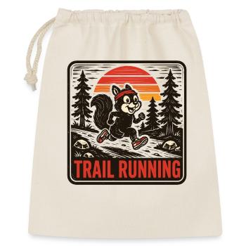 Trailrunning - Geschenkbeutel aus Baumwolle (40 x 50 cm) - Natur - Vorne
