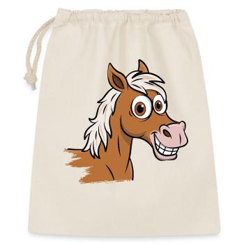 Un dessin cartoon d'un cheval Abou'Ourquob - Sac cadeau 40 x 50 cm - nature - Devant