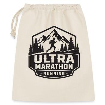 Ultra-Marathon-Lauf-Bergabzeichen - Geschenkbeutel aus Baumwolle (40 x 50 cm) - Natur - Vorne