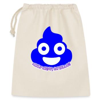 Blue Poop Glow - Geschenkbeutel aus Baumwolle (40 x 50 cm) - Natur - Vorne
