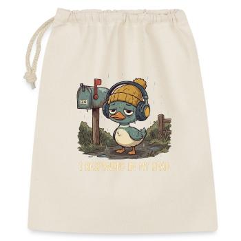 T-shirt drôle de canard introverti - Sac cadeau 40 x 50 cm - nature - Devant