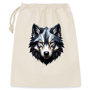 Geometric Wolf Head - Gift Bag 40 x 50 cm - nature - Front