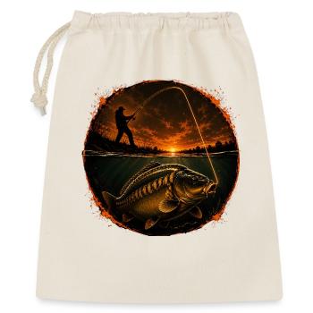 Oberflächenverbindung Karpfenfischerei-Design - Geschenkbeutel aus Baumwolle (40 x 50 cm) - Natur - Vorne