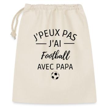je peux pas j'ai football avec papa - Sac cadeau 40 x 50 cm - nature - Devant