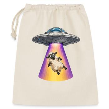 Autocollant de mouton en dessin animé d’enlèvement d’OVNI - Sac cadeau 40 x 50 cm - nature - Devant
